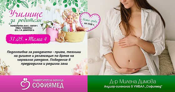 Тема 4: Подготовка за раждането- прием, техники на дишане и релаксация по време на нормално раждане. Поведение в предродилна и родилна зала